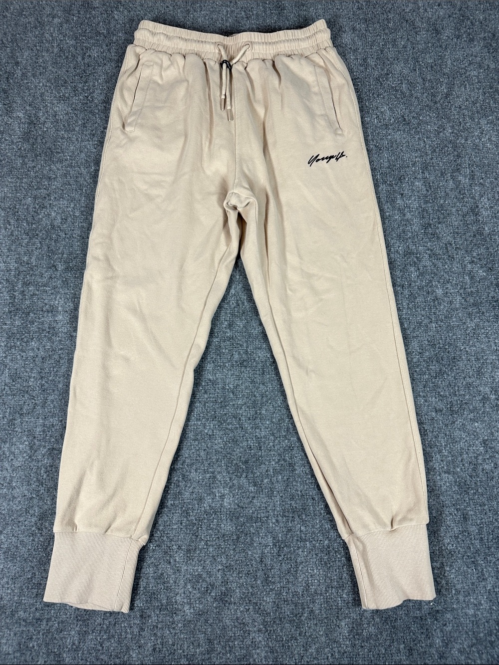 YoungLA Cloud Joggers Style 228 Tan/Oatmeal Men’s Size Small - Picture 2 of 9